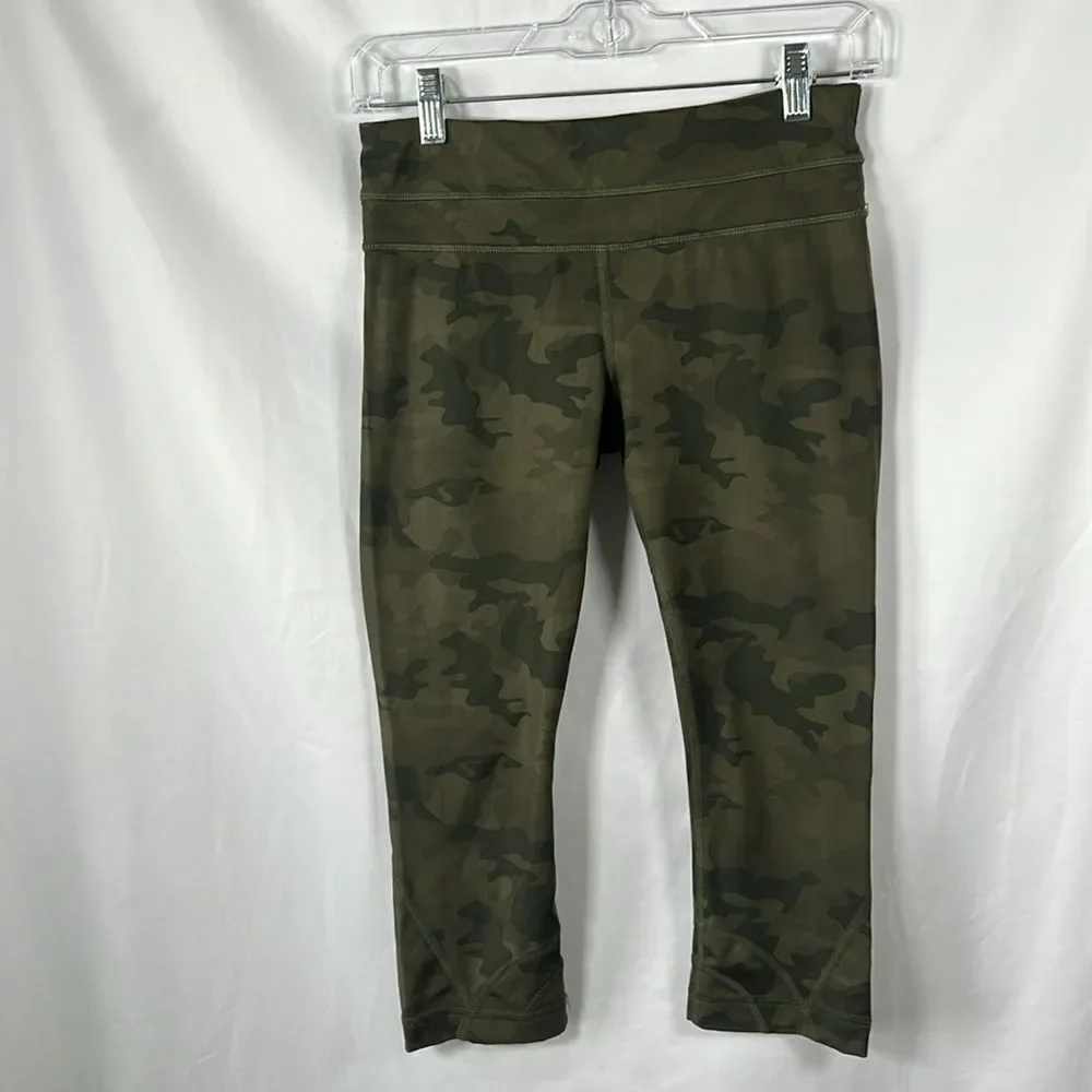 Lululemon Run: Inspire Crop II *All Luxtreme Savasana Camo Fatigue Green 4